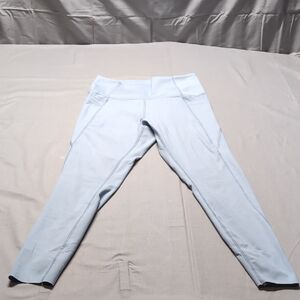 Danskin Womens Blue Leggings for Active Comfort Pocket Size M